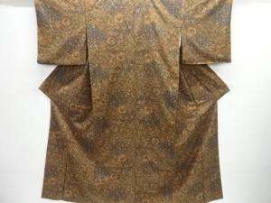 花鳥更紗模様手織り紬着物
